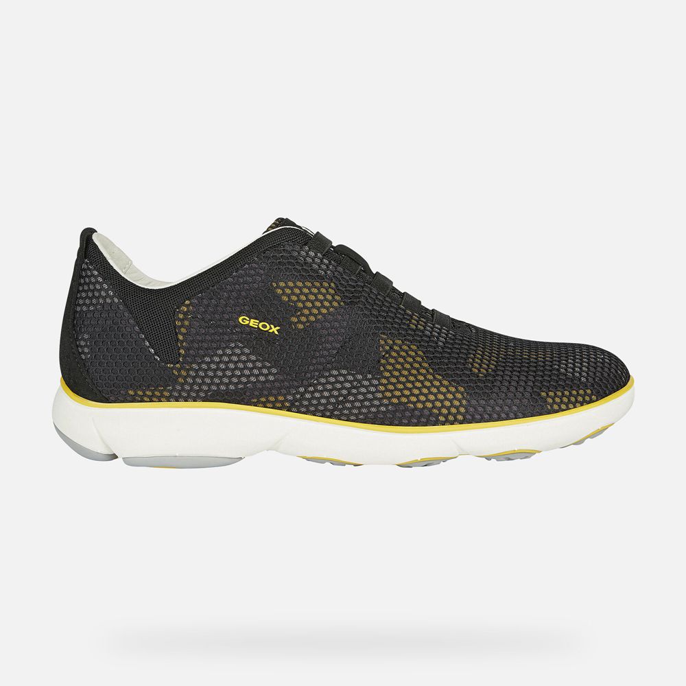 Geox Sneakers Navy/Yellow Nebula - Geox Mens Shoes - LWOVJT132